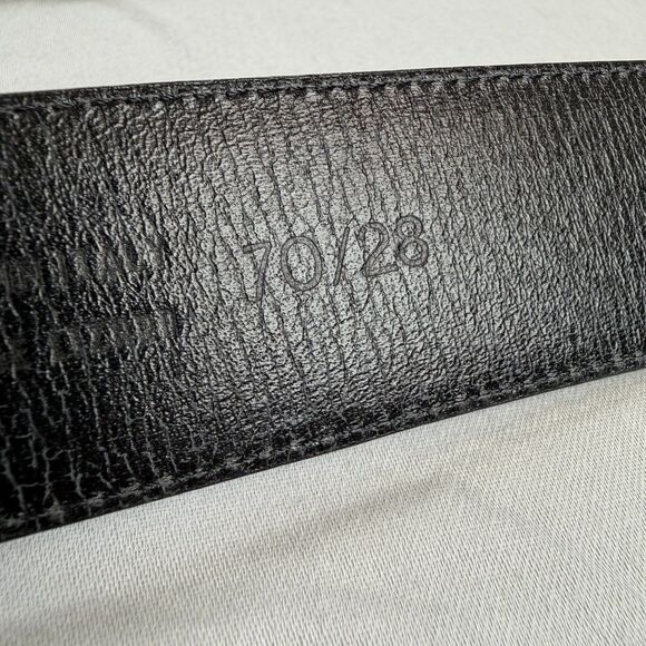 VINTAGE Alcott & Andrews Genuine Lizard Belt Women Size 70 / 28 Dark Blue ITALY - Picture 13 of 13